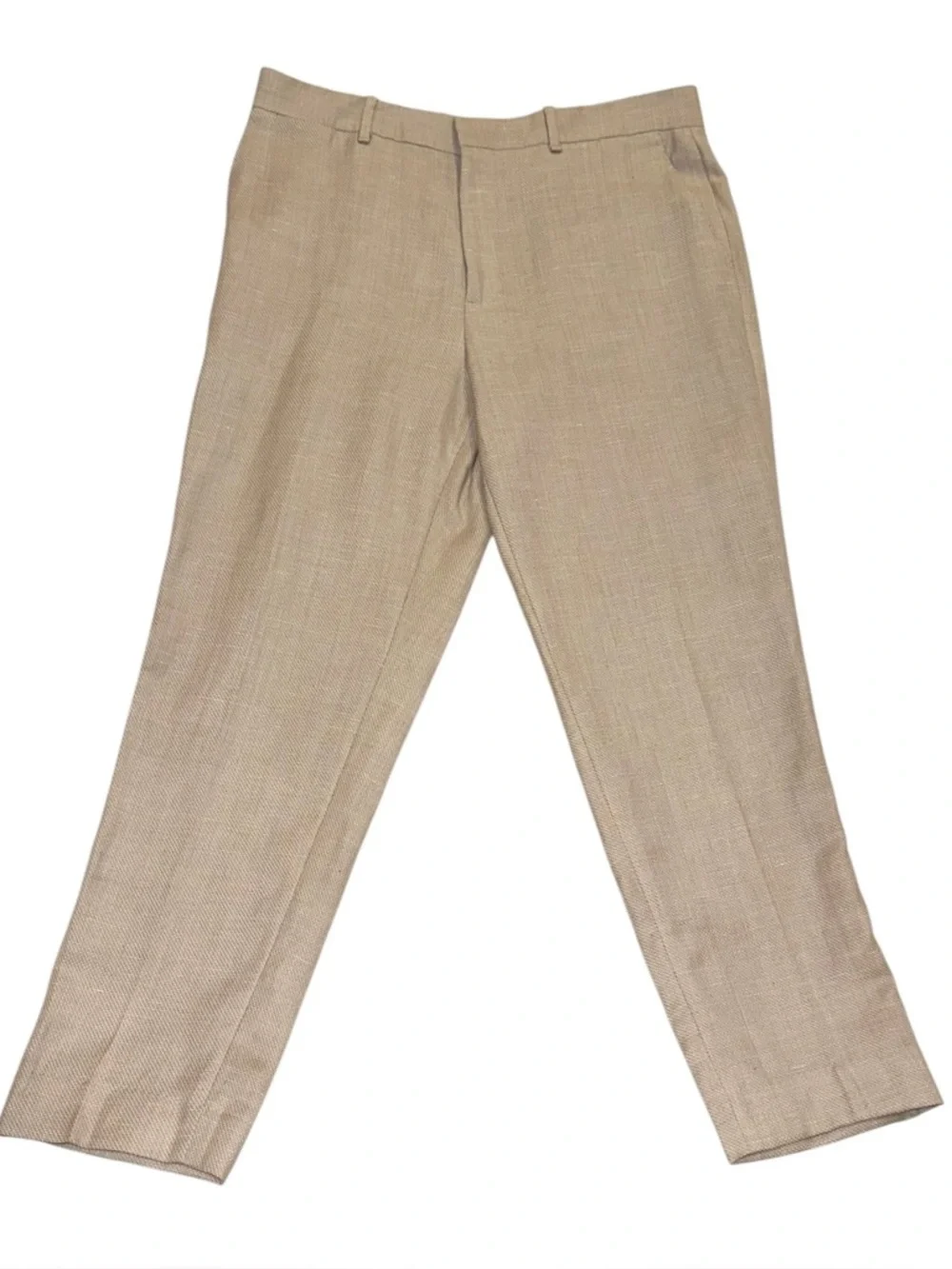 Rag & Bone New York Wool / Linen Trousers Mens Beige Luxury Dress Pants Sz 34